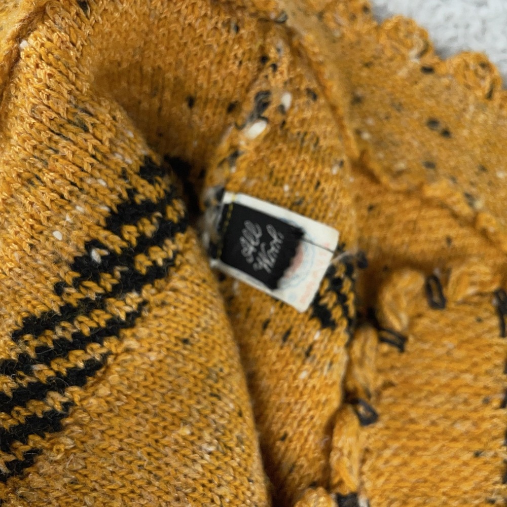 Vintage Adolfo Saks Fifth Avenue Sweater Jacket Women's Small Yellow Plaid 80s - Picture 8 of 10